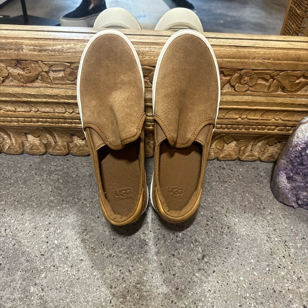 UGG women's Tan Slip-On Loafers